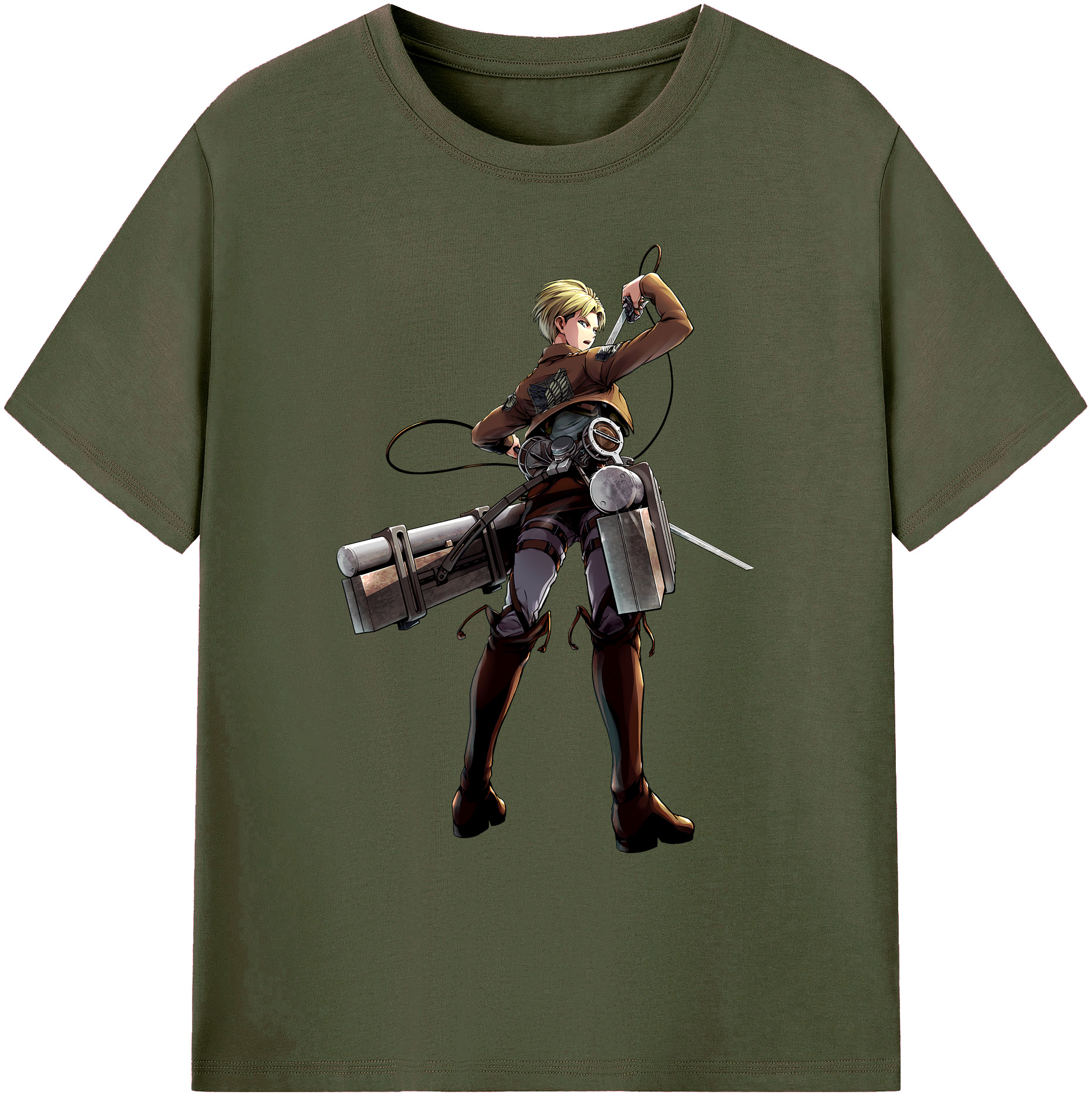 （画像用） 進撃の巨人 Attack on Titan 綿100％ メンズ半袖Tシャツ｜肌触りやわらか＆通気性